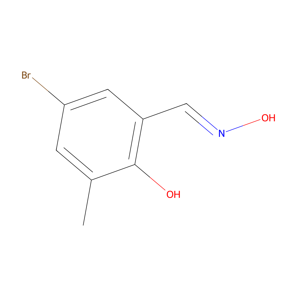 5-Bromo-2-hydroxy-3-methylbenzaldehyde oxime molecular structure, CAS 1169564-15-1