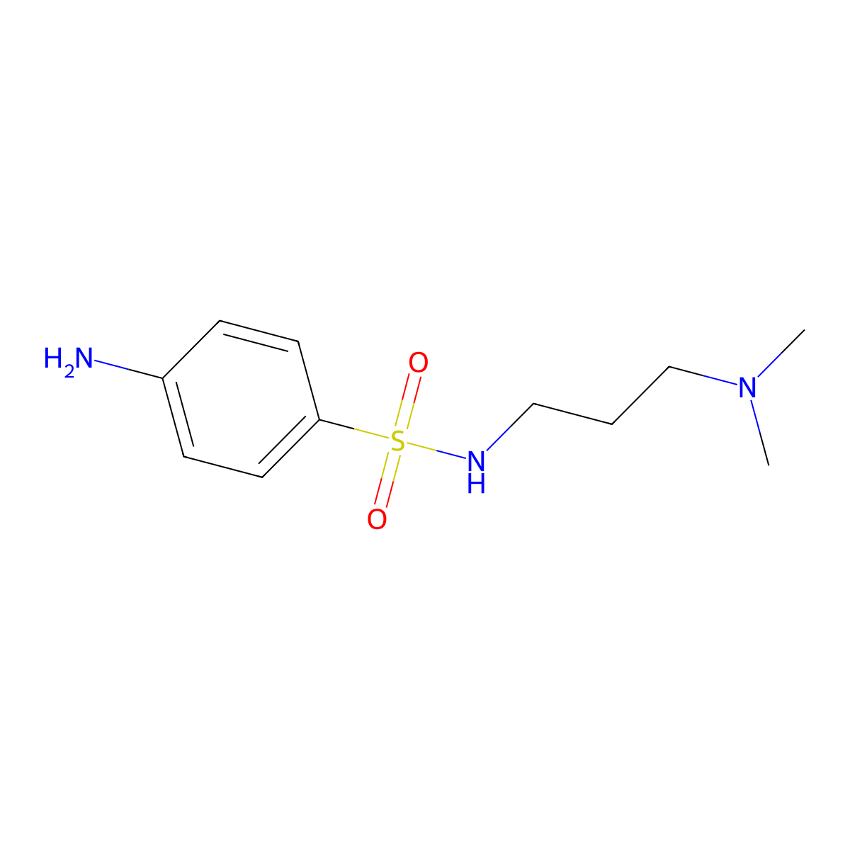 4-Amino-N-[3-(dimethylamino)propyl]benzene-1-sulfonamide molecular structure, CAS 116965-07-2