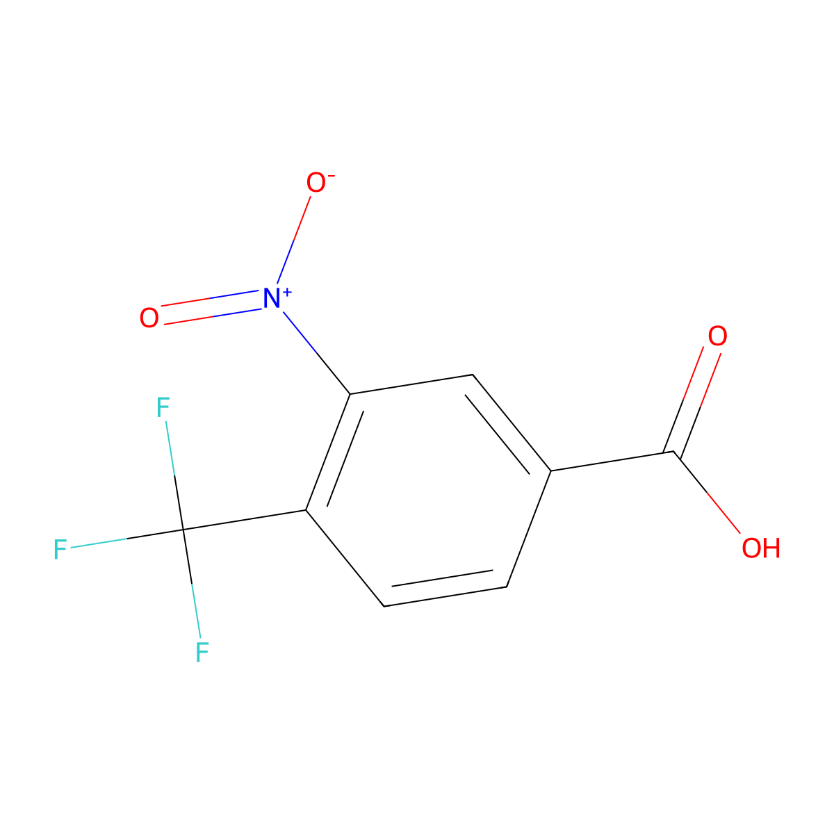3-Nitro-4-(trifluoromethyl)benzoic acid molecular structure, CAS 116965-16-3