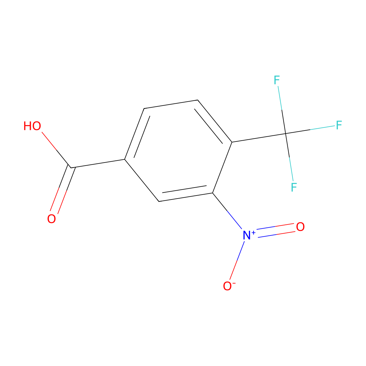 3-Nitro-4-(trifluoromethyl)benzoic acid molecular structure, CAS 116965-16-3