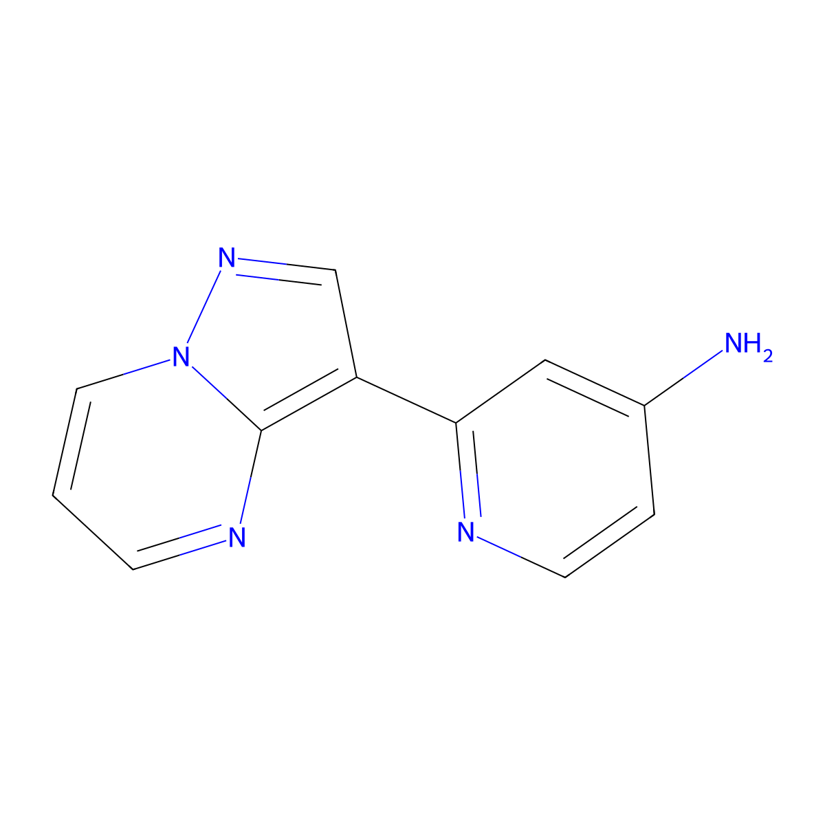 2-(Pyrazolo[1,5-a]pyrimidin-3-yl)pyridin-4-amine molecular structure, CAS 1169690-90-7