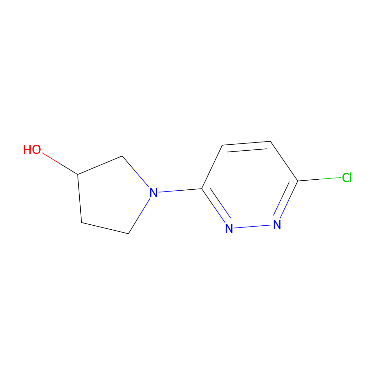 (R)-1-(6-Chloropyridazin-3-yl)pyrrolidin-3-ol molecular structure, CAS 1169698-53-6