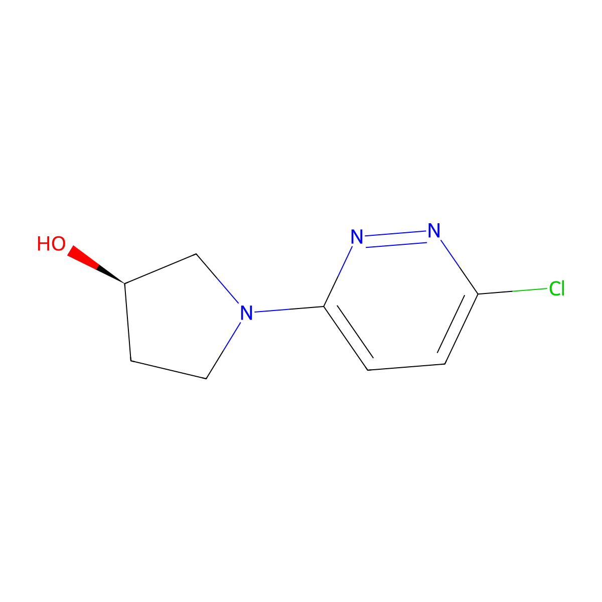 (R)-1-(6-Chloropyridazin-3-yl)pyrrolidin-3-ol molecular structure, CAS 1169698-53-6