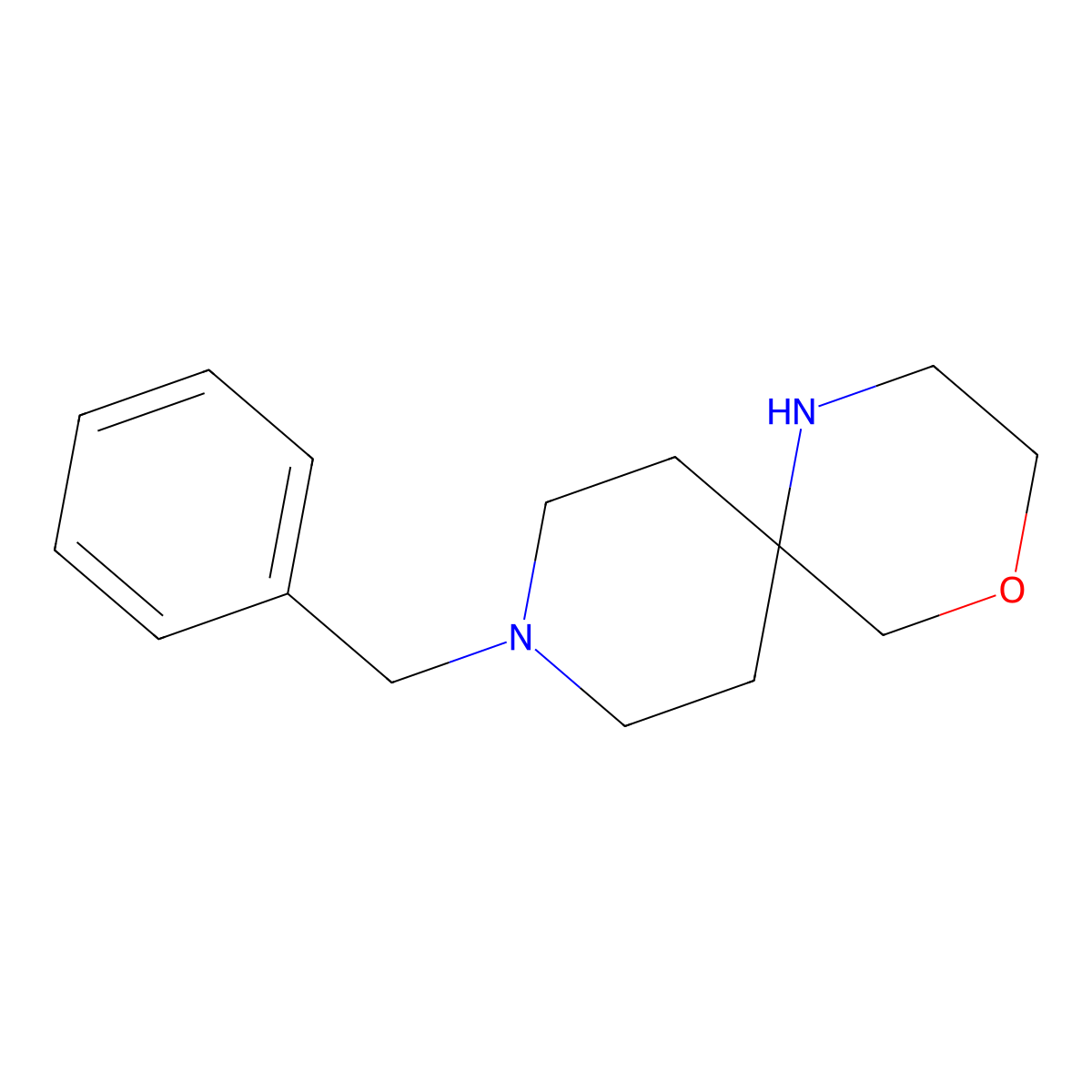 9-Benzyl-4-oxa-1,9-diazaspiro[5.5]undecane molecular structure, CAS 1169699-62-0