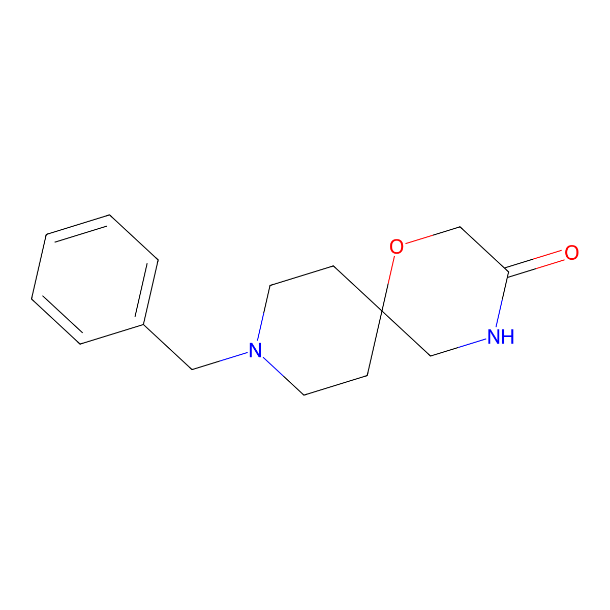 9-Benzyl-1-oxa-4,9-diazaspiro[5.5]undecan-3-one molecular structure, CAS 1169699-64-2