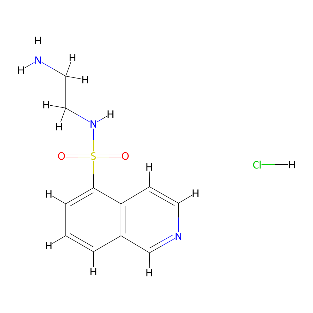 N-(2-Aminoethyl)isoquinoline-5-sulfonamide hydrochloride molecular structure, CAS 116970-50-4