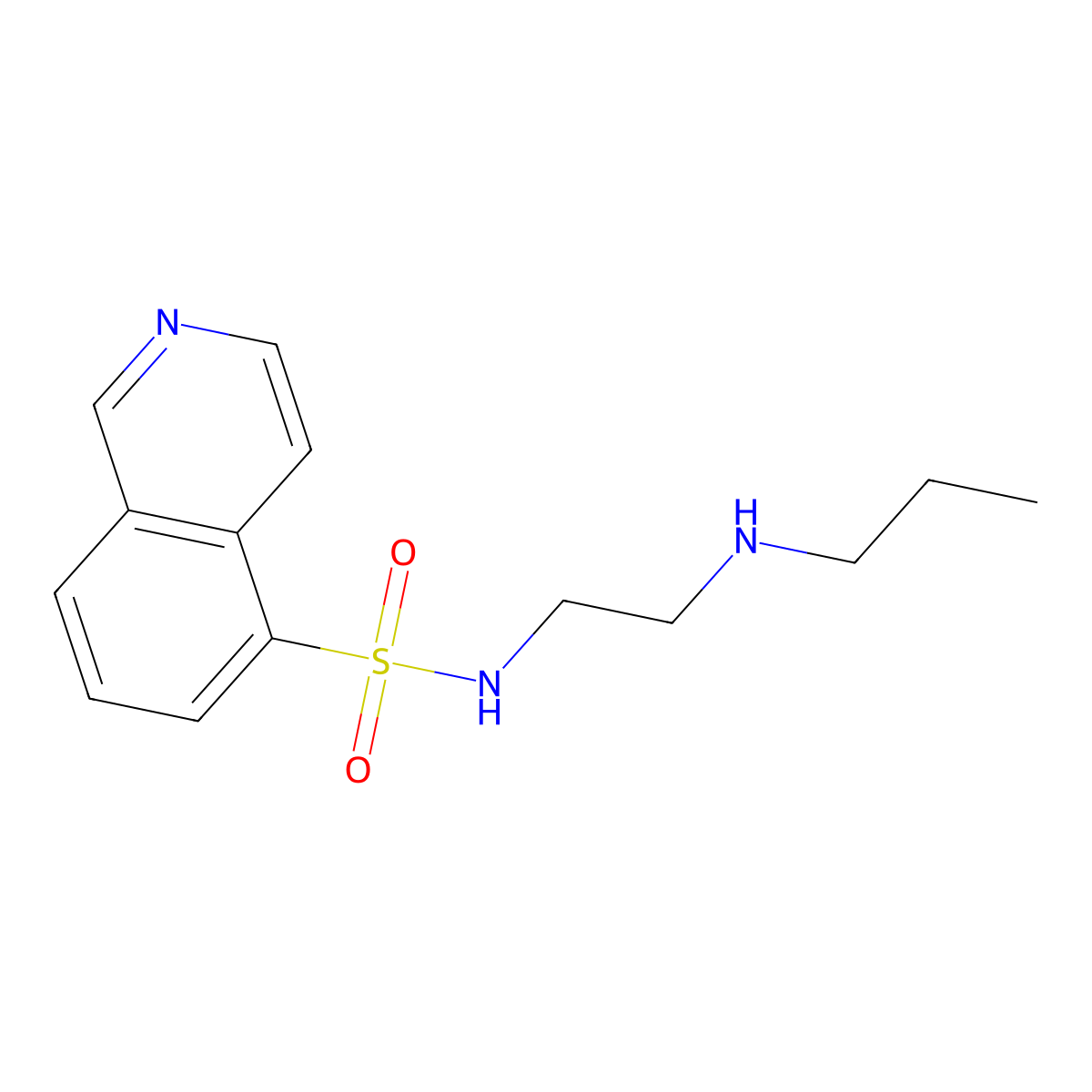 N-[2-(propylamino)ethyl]isoquinoline-5-sulfonamide molecular structure, CAS 116970-90-2