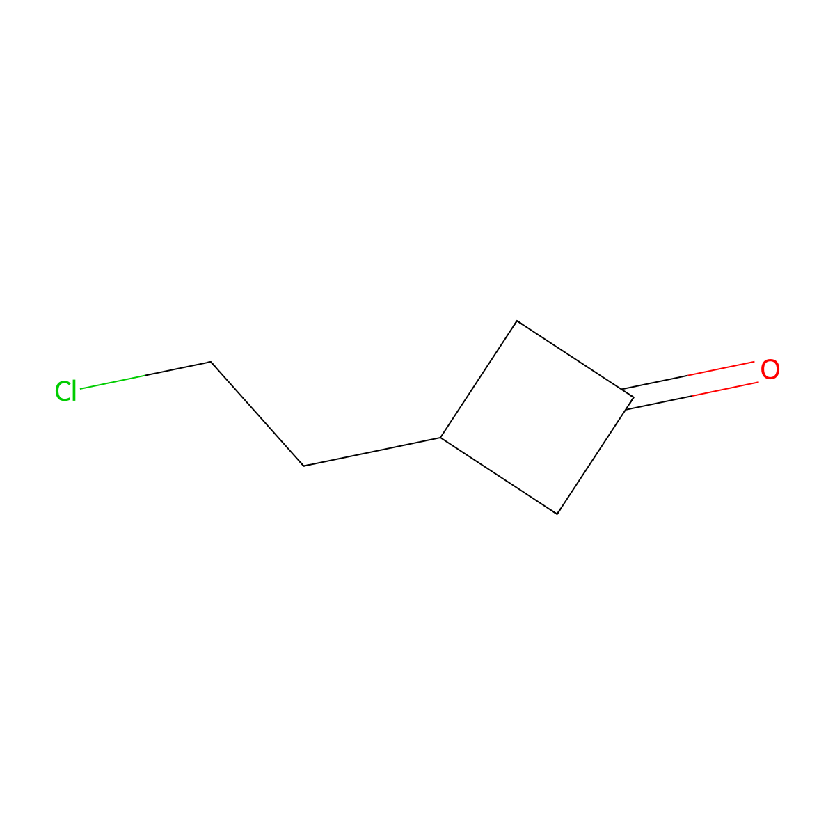3-(2-Chloroethyl)cyclobutan-1-one molecular structure, CAS 1169708-26-2