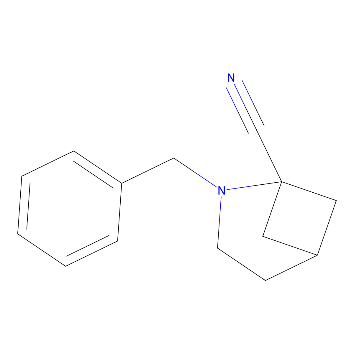 2-(Phenylmethyl)-2-azabicyclo[3.1.1]heptane-1-carbonitrile molecular structure, CAS 1169708-27-3