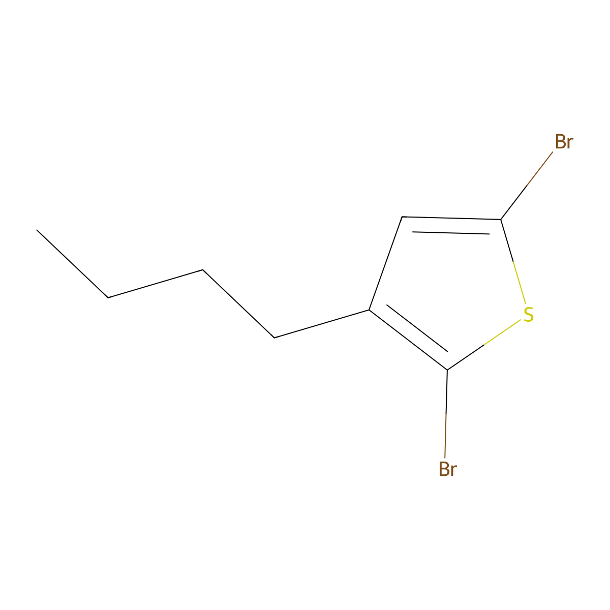 2,5-Dibromo-3-butylthiophene molecular structure, CAS 116971-10-9