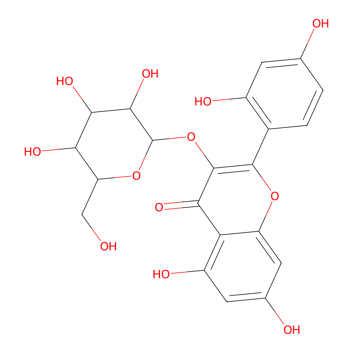 Morin-3-O-glucopyranoside molecular structure, CAS 1169766-14-6
