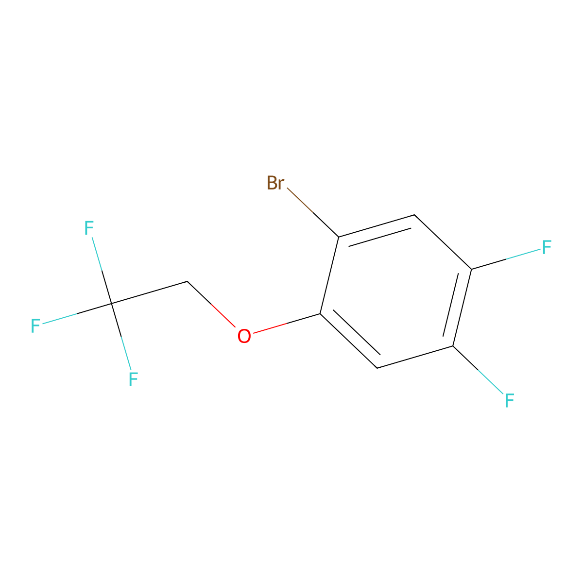 1-Bromo-4,5-difluoro-2-(2,2,2-trifluoroethoxy)benzene molecular structure, CAS 1169781-64-9