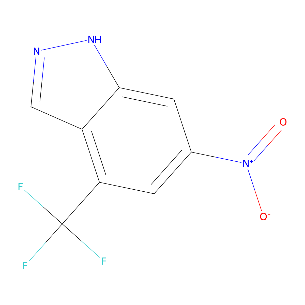 6-Nitro-4-(trifluoromethyl)-1H-indazole molecular structure, CAS 1169788-32-2