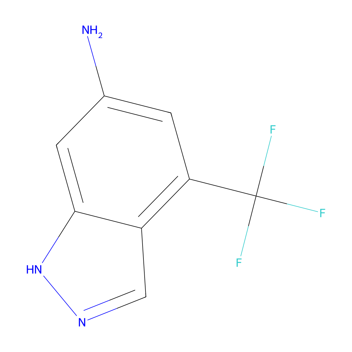 4-(trifluoromethyl)-1H-indazol-6-amine molecular structure, CAS 1169788-34-4