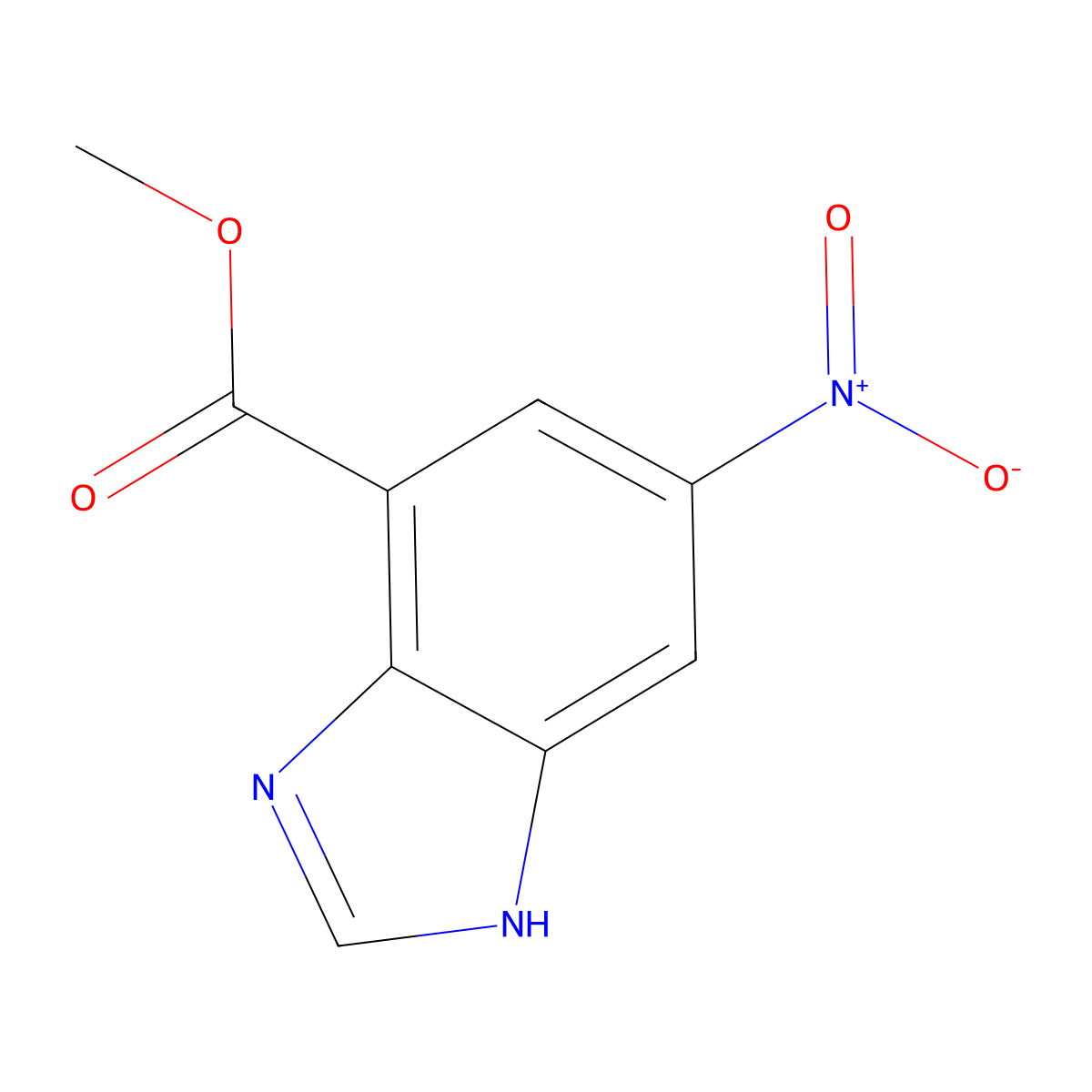 Methyl 6-nitro-1H-benzo[d]imidazole-4-carboxylate molecular structure, CAS 1169789-11-0