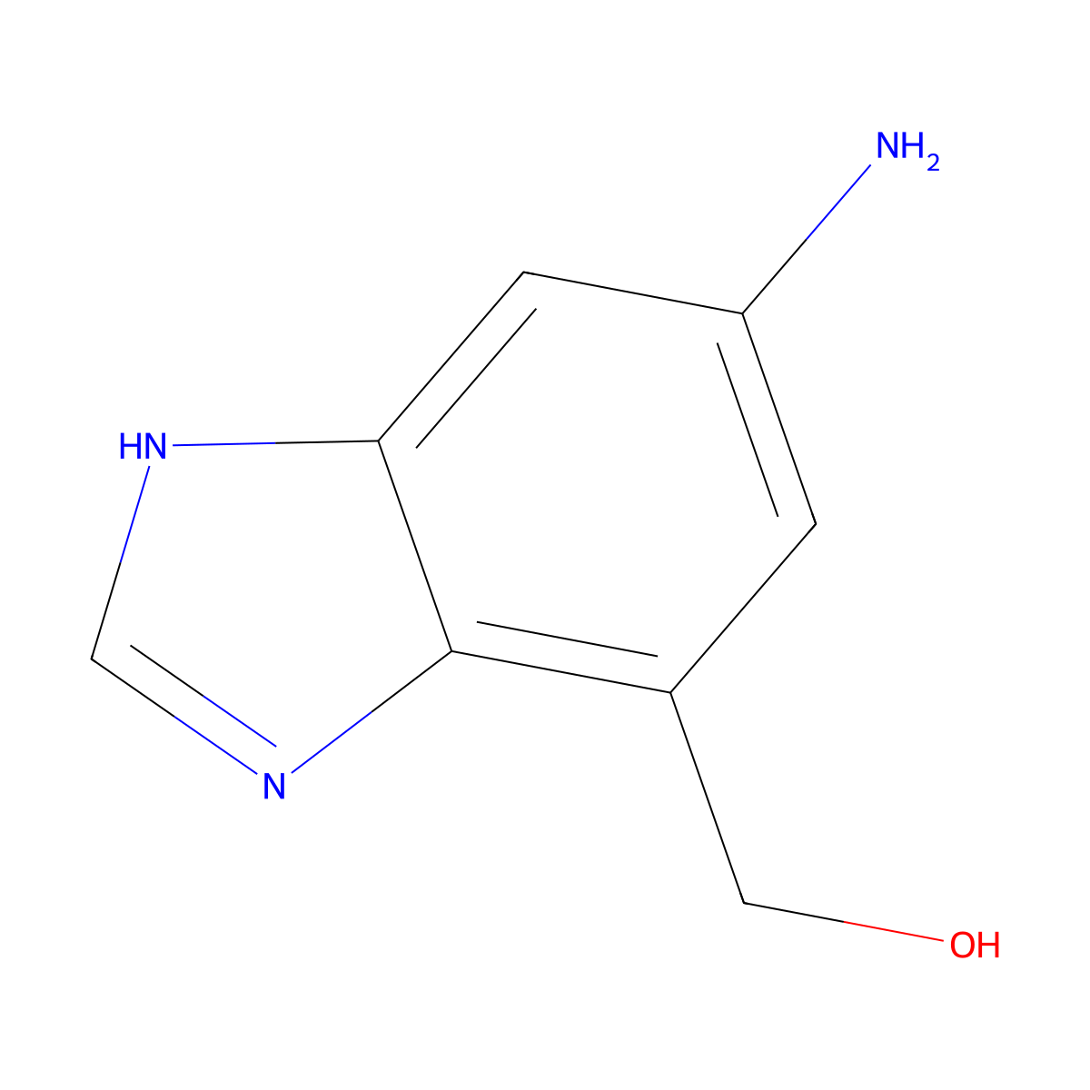 (6-Amino-1H-benzo[d]imidazol-4-yl)methanol molecular structure, CAS 1169789-16-5