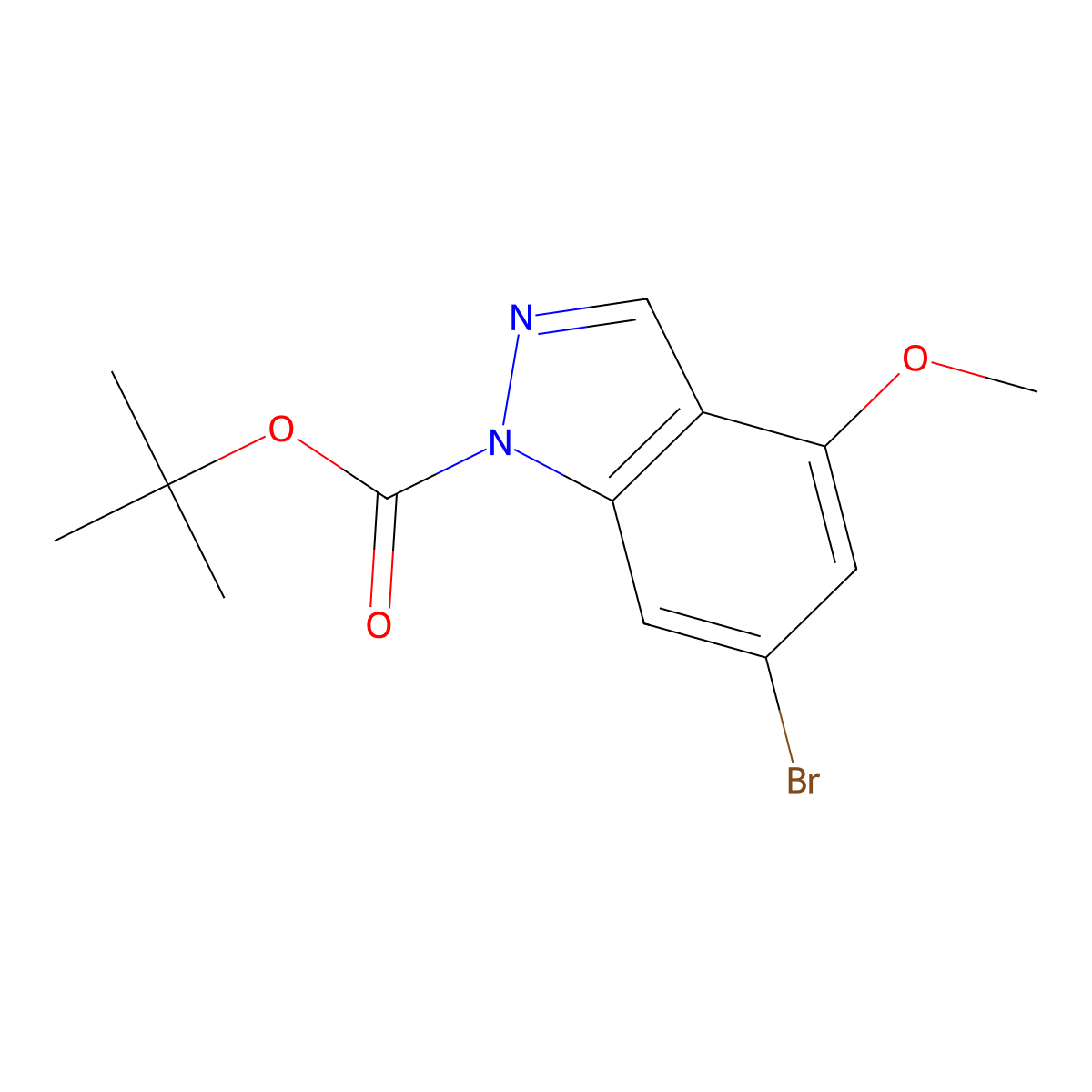 Tert-butyl 6-bromo-4-methoxy-1h-indazole-1-carboxylate molecular structure, CAS 1169789-29-0