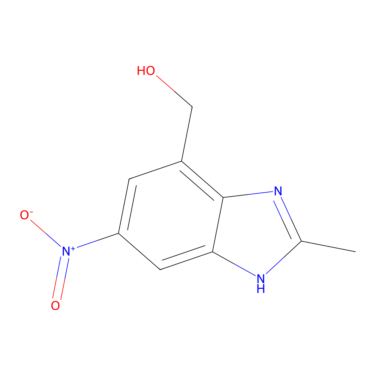 (2-Methyl-6-nitro-1H-benzo[d]imidazol-4-yl)methanol molecular structure, CAS 1169789-86-9