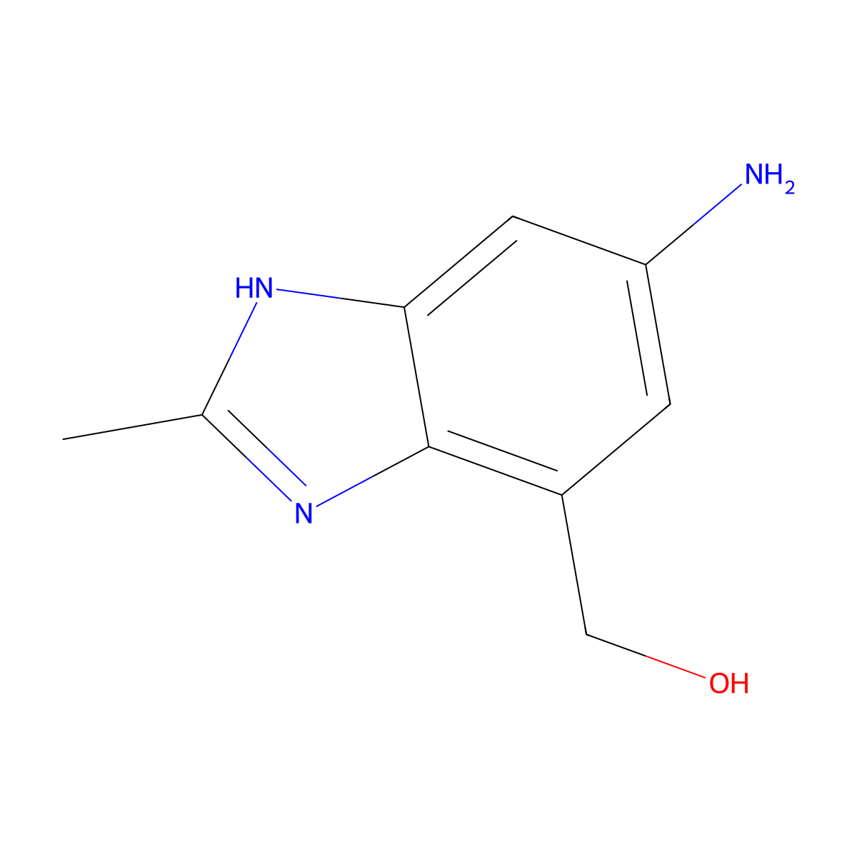 (6-Amino-2-methyl-1H-benzo[d]imidazol-4-yl)methanol molecular structure, CAS 1169789-89-2