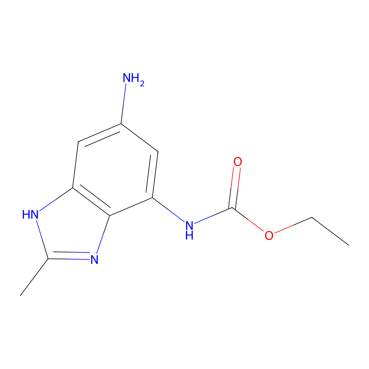 Ethyl (6-amino-2-methyl-1h-benzo[d]imidazol-4-yl)carbamate molecular structure, CAS 1169789-95-0