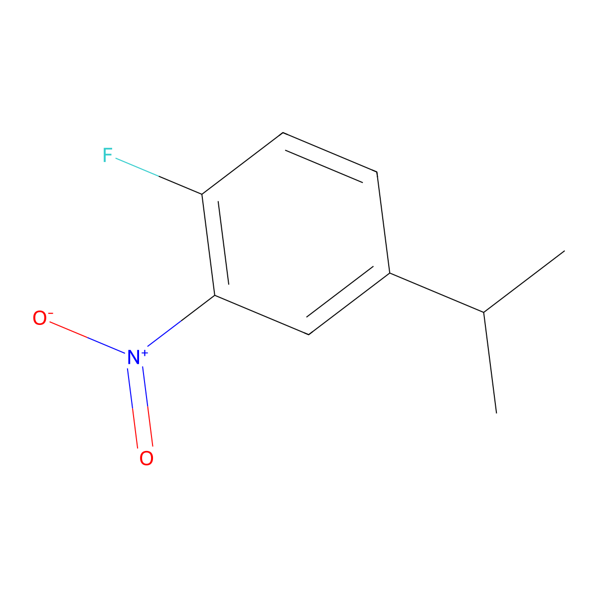1-Fluoro-4-isopropyl-2-nitrobenzene molecular structure, CAS 116980-10-0