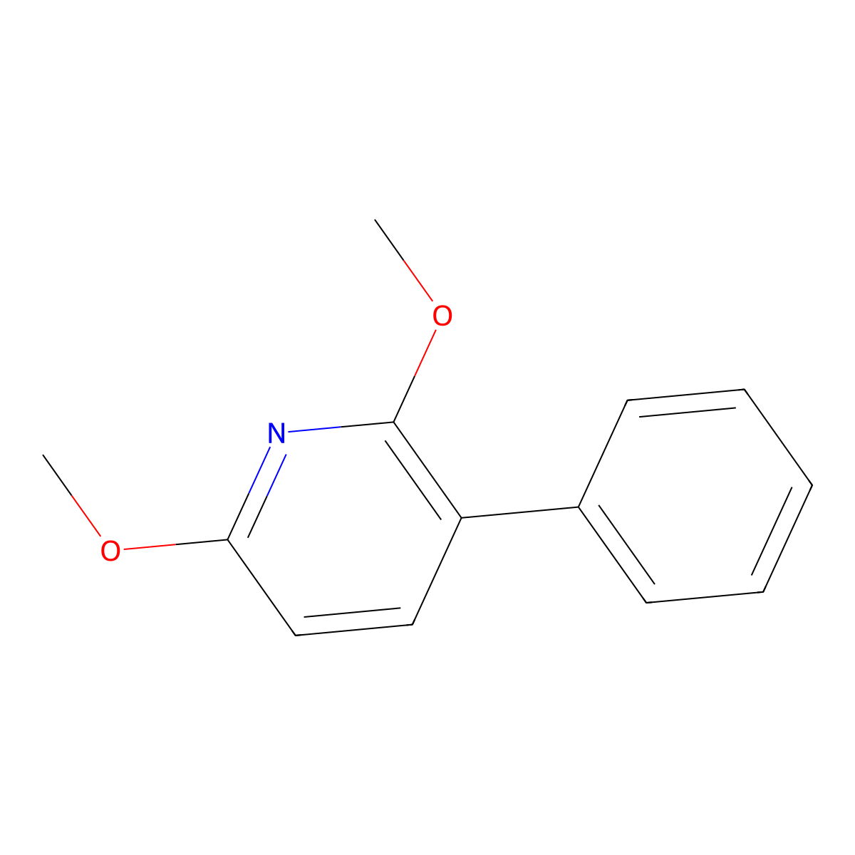 2,6-Dimethoxy-3-phenylpyridine molecular structure, CAS 1169827-01-3