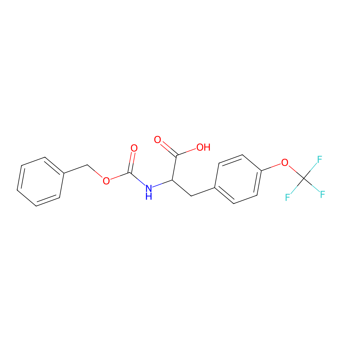 2-{[(Benzyloxy)carbonyl]amino}-3-[4-(trifluoromethoxy)phenyl]propanoic acid molecular structure, CAS 1169833-82-2