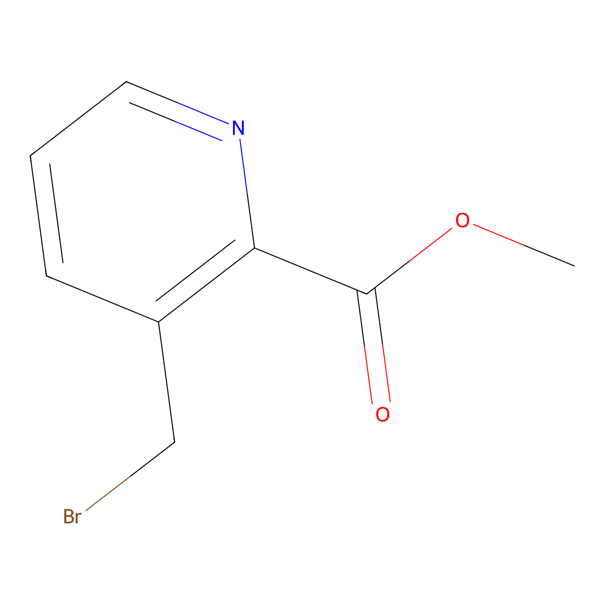 Methyl 3-(bromomethyl)picolinate molecular structure, CAS 116986-09-5