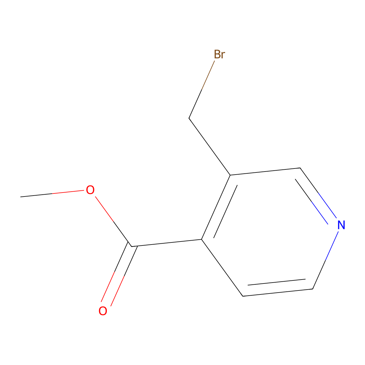 Methyl 3-(bromomethyl)pyridine-4-carboxylate molecular structure, CAS 116986-10-8