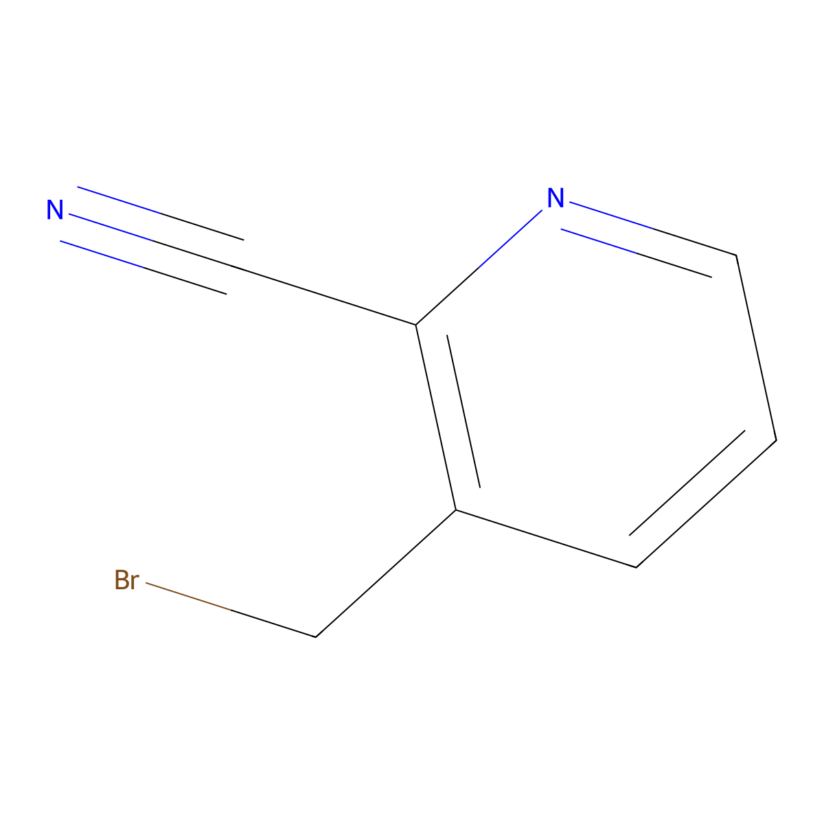 3-(Bromomethyl)pyridine-2-carbonitrile molecular structure, CAS 116986-13-1