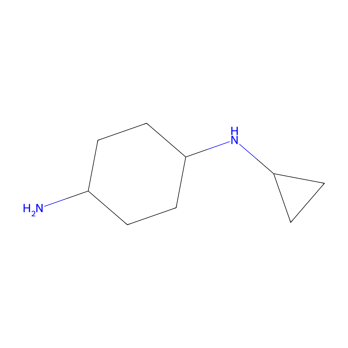 N4-cyclopropylcyclohexane-1,4-diamine molecular structure, CAS 1169882-00-1
