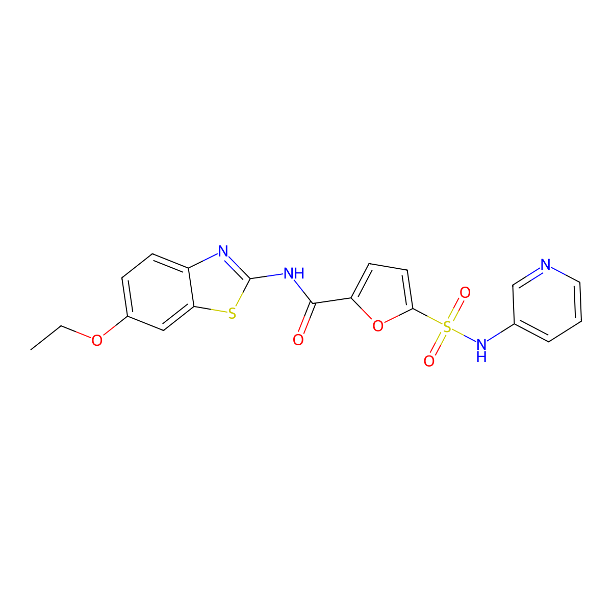 N-(6-ethoxybenzo[d]thiazol-2-yl)-5-(N-(pyridin-3-yl)sulfamoyl)furan-2-carboxamide molecular structure, CAS 1169953-21-2