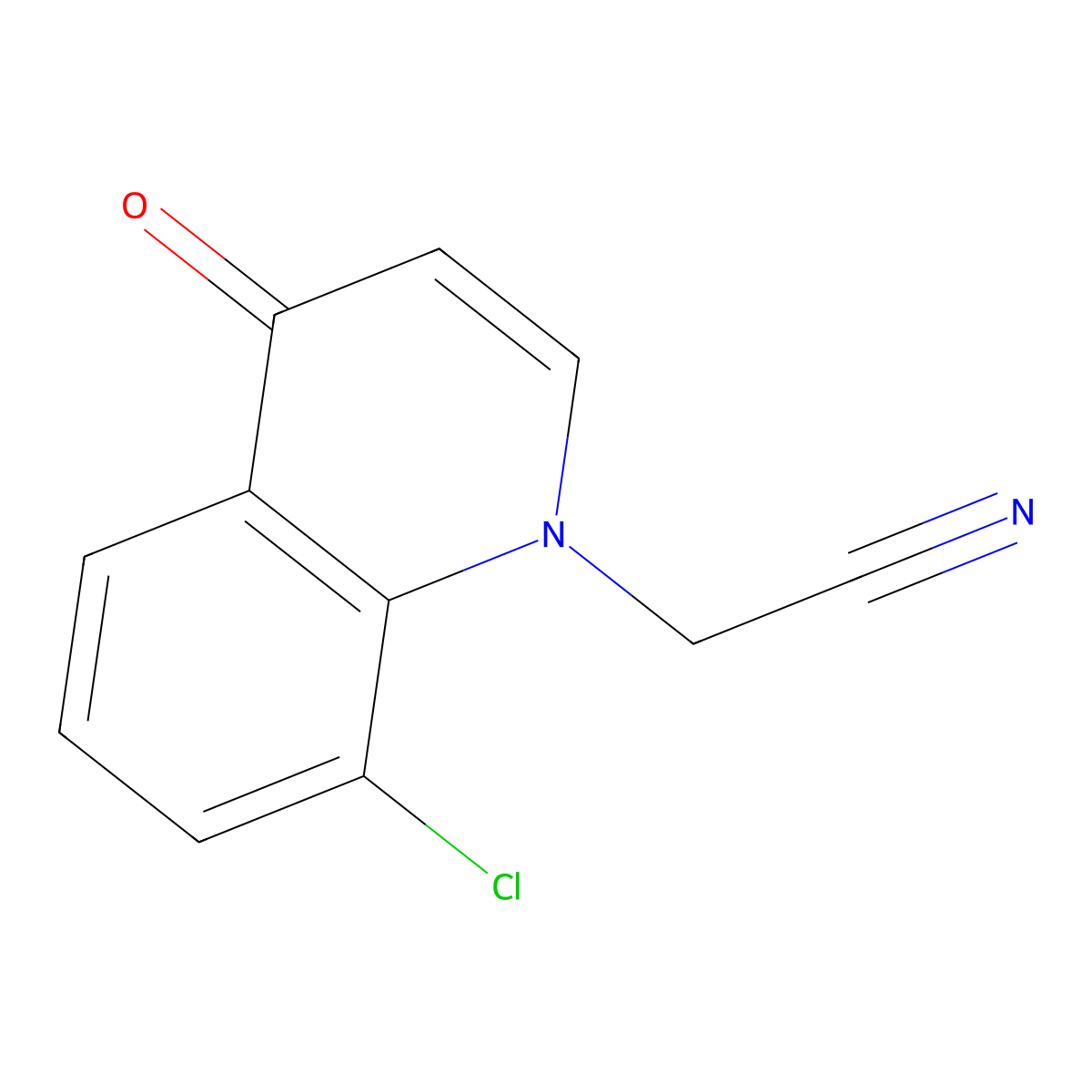 2-(8-chloro-4-oxoquinolin-1(4H)-yl)acetonitrile molecular structure, CAS 1169961-43-6