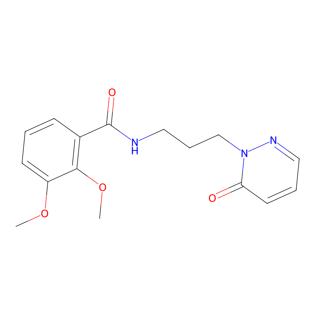 2,3-dimethoxy-N-(3-(6-oxopyridazin-1(6H)-yl)propyl)benzamide molecular structure, CAS 1169977-00-7
