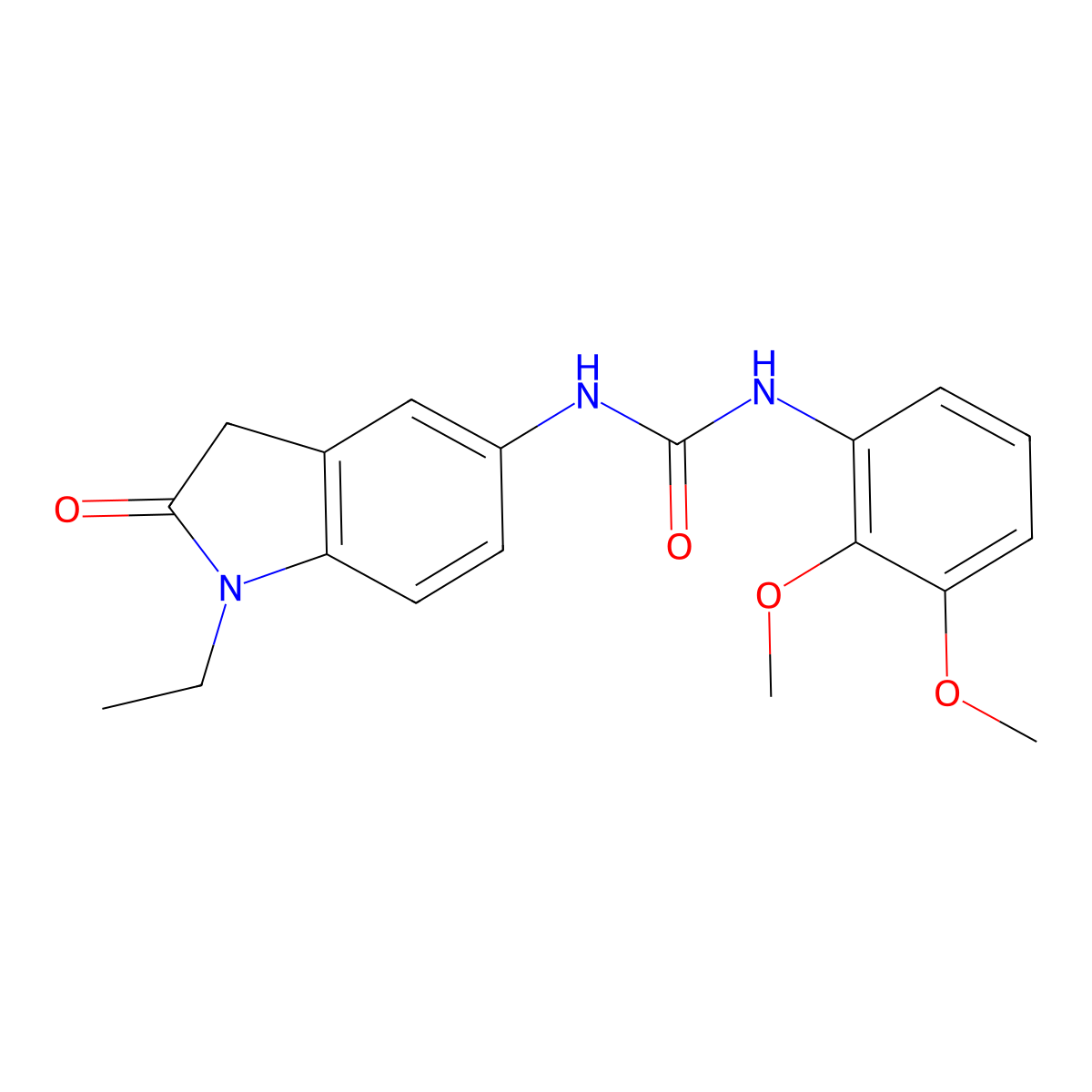 1-(2,3-Dimethoxyphenyl)-3-(1-ethyl-2-oxoindolin-5-yl)urea molecular structure, CAS 1169983-92-9