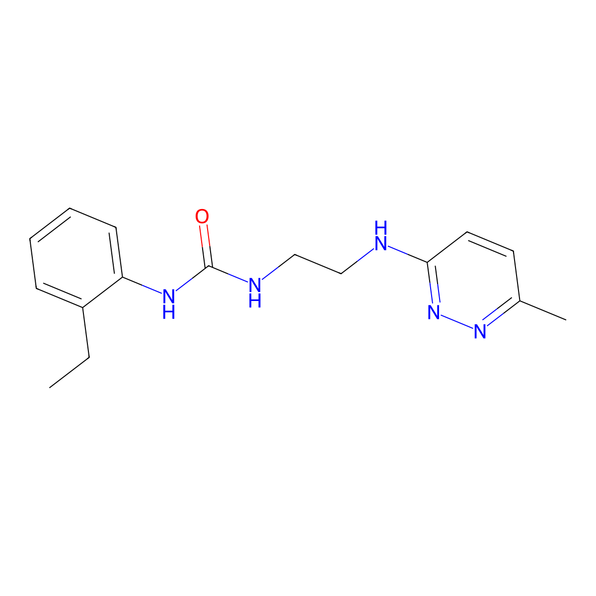 1-(2-Ethylphenyl)-3-{2-[(6-methylpyridazin-3-yl)amino]ethyl}urea molecular structure, CAS 1169992-74-8