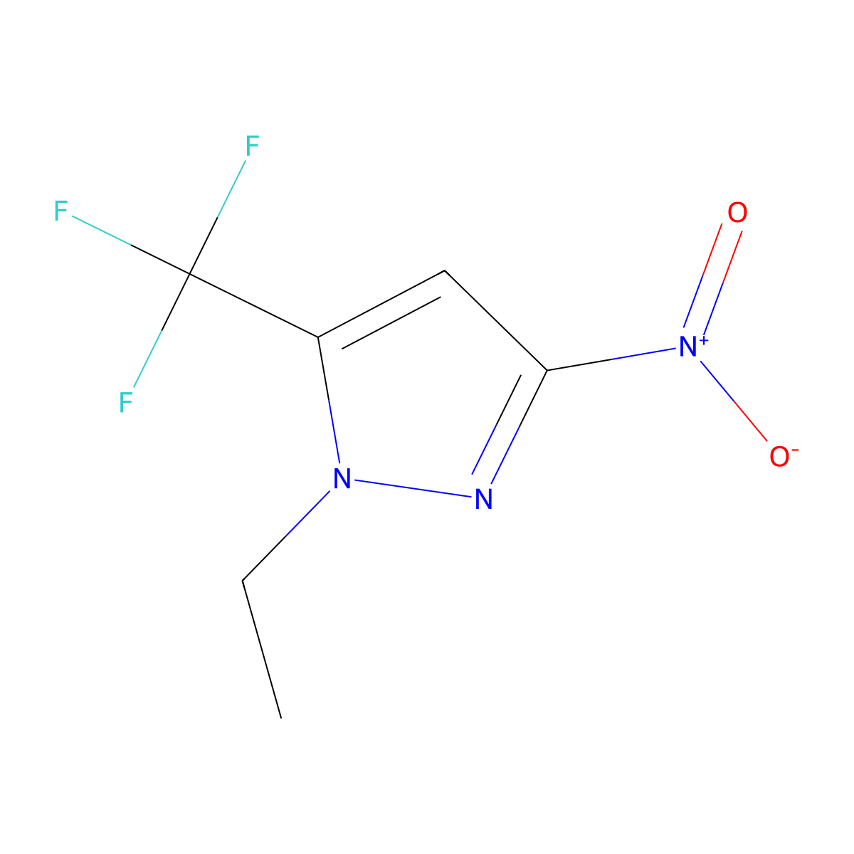 1-ethyl-3-nitro-5-(trifluoromethyl)-1H-pyrazole molecular structure, CAS 1169995-20-3