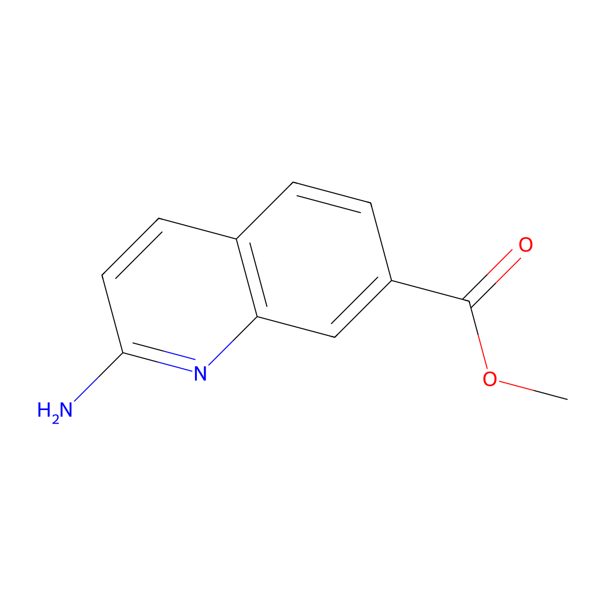 Methyl 2-aminoquinoline-7-carboxylate molecular structure, CAS 1169998-94-0