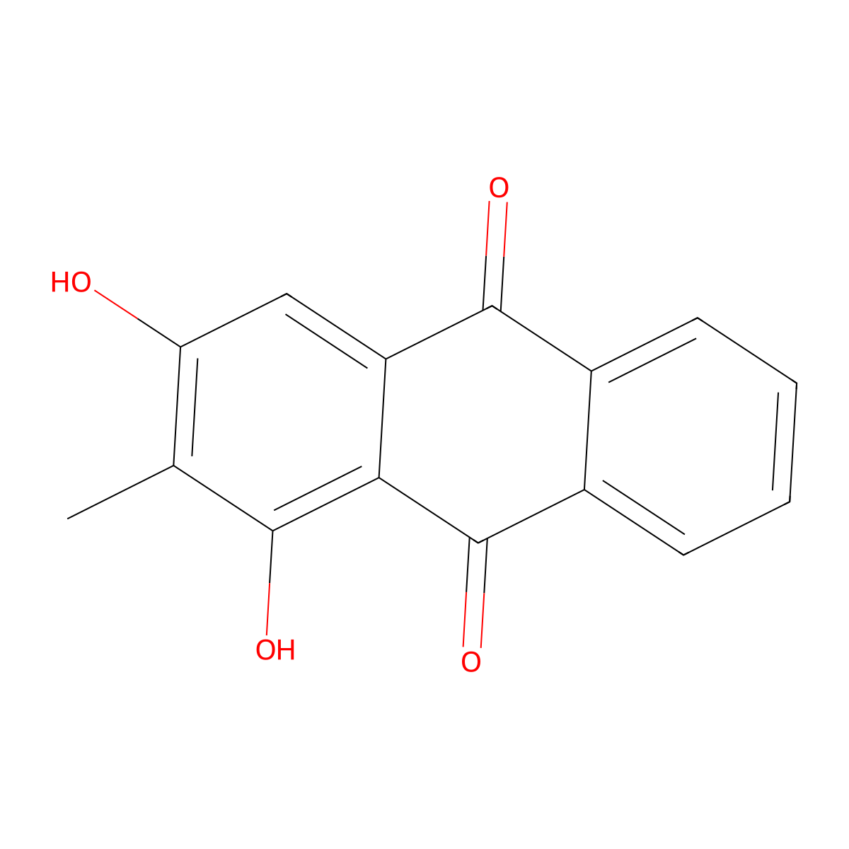 Rubiadin molecular structure, CAS 117-02-2