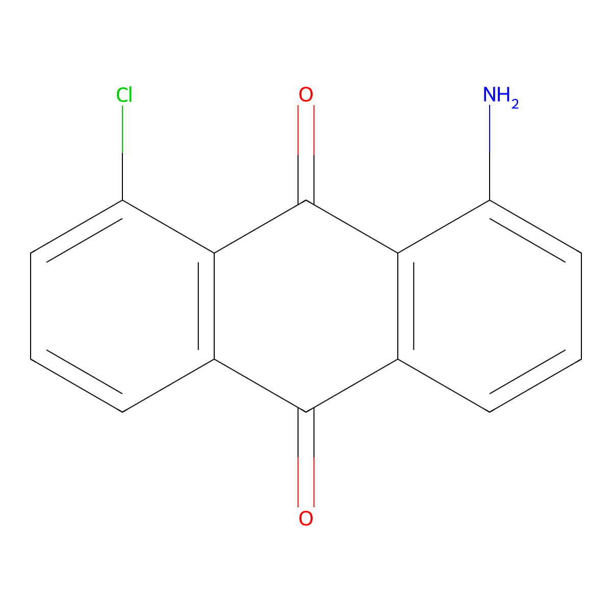 1-Amino-8-chloroanthraquinone molecular structure, CAS 117-09-9