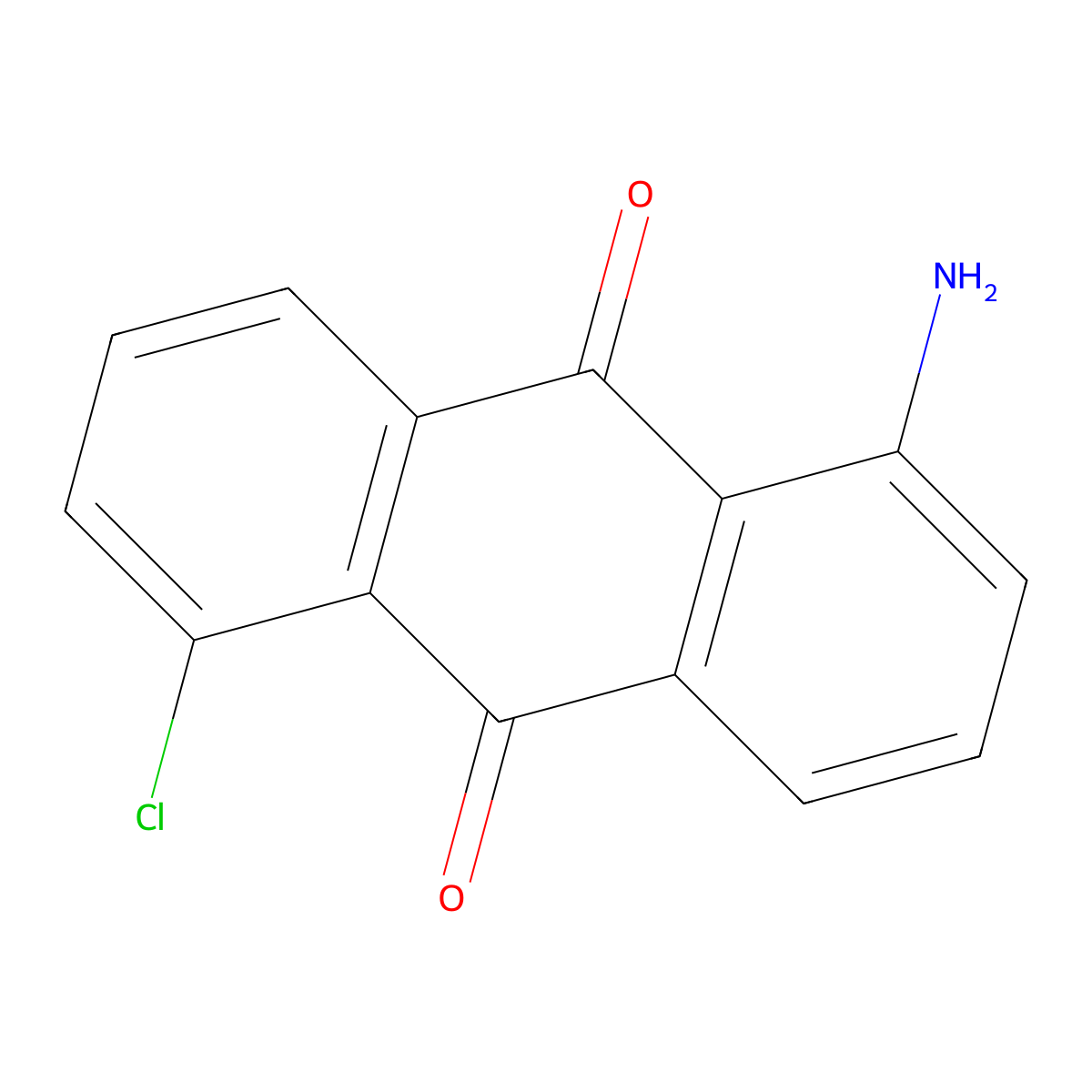 1-Amino-5-chloroanthraquinone molecular structure, CAS 117-11-3