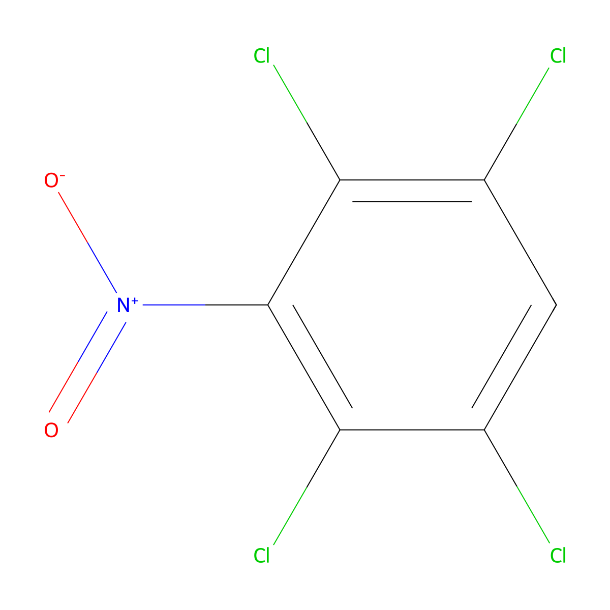 1,2,4,5-Tetrachloro-3-nitrobenzene molecular structure, CAS 117-18-0