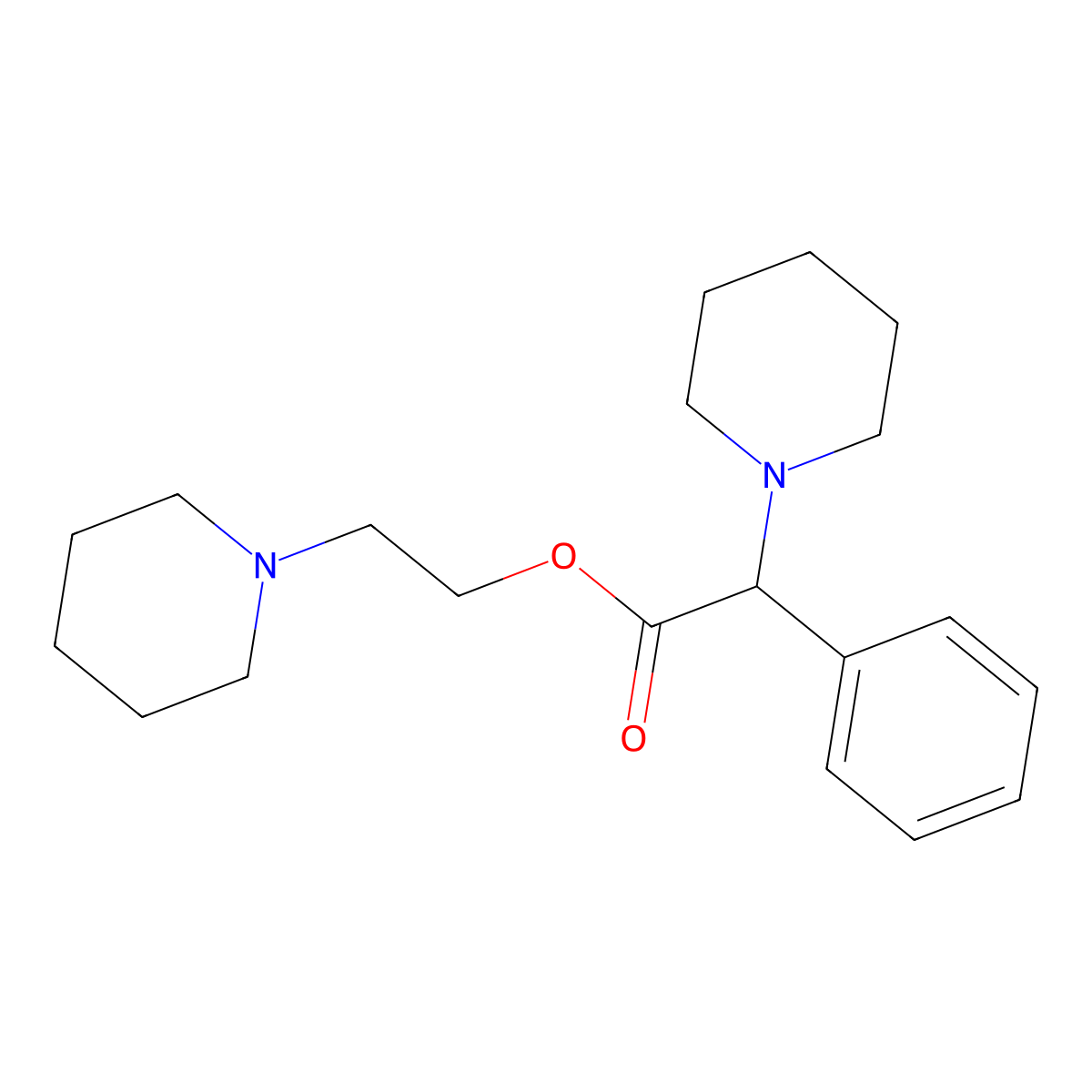 Dipiproverine molecular structure, CAS 117-30-6