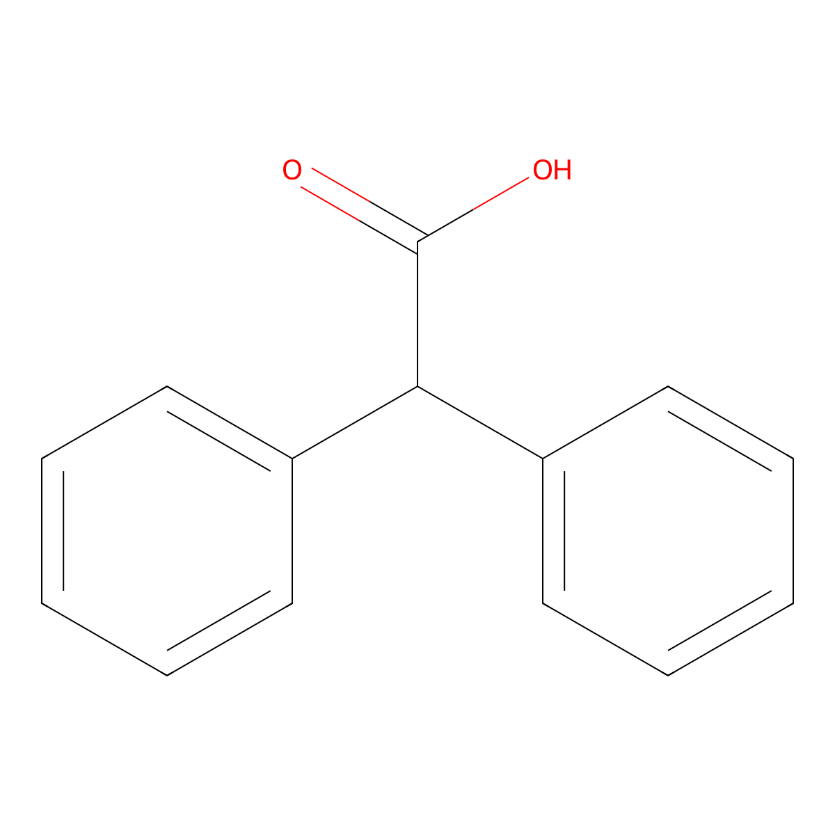 Diphenylacetic Acid molecular structure, CAS 117-34-0