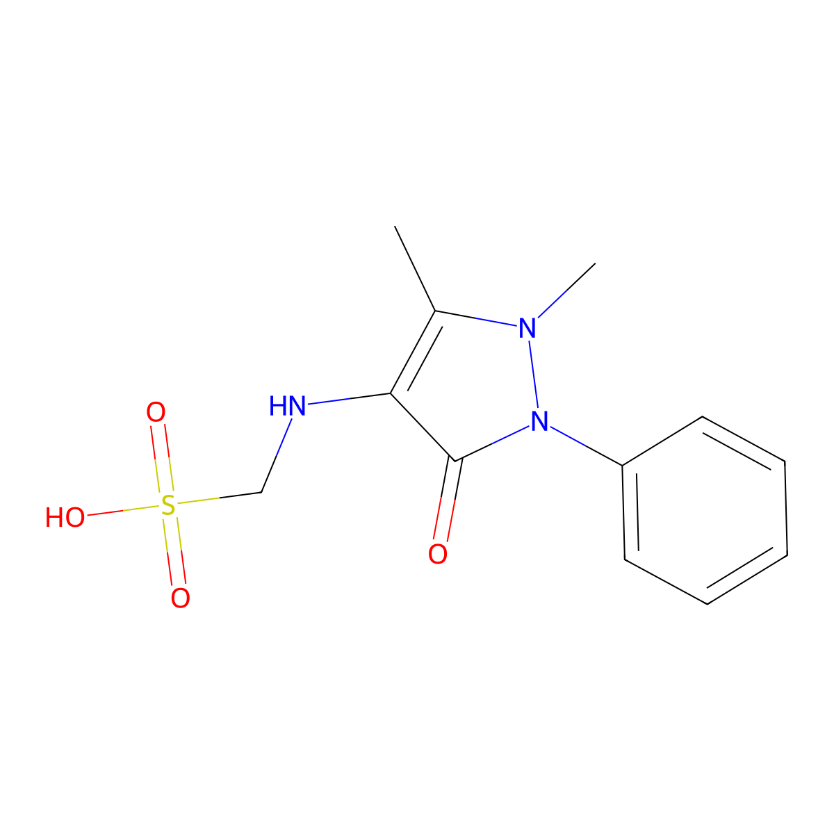 Sulfamidopyrine molecular structure, CAS 117-38-4