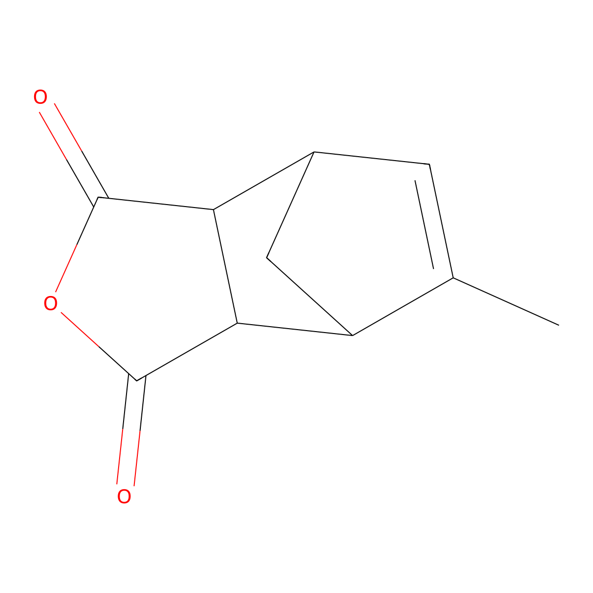 3a,4,7,7a-Tetrahydro-5-methyl-4,7-methanoisobenzofuran-1,3-dione molecular structure, CAS 117-40-8
