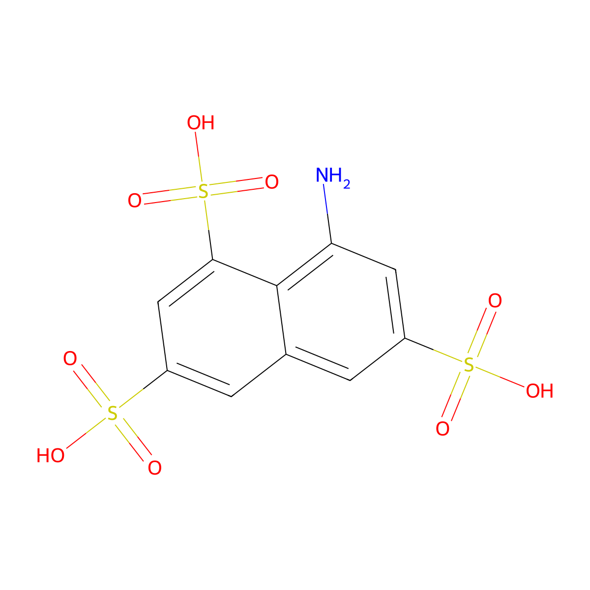 8-Aminonaphthalene-1,3,6-trisulfonic acid molecular structure, CAS 117-42-0