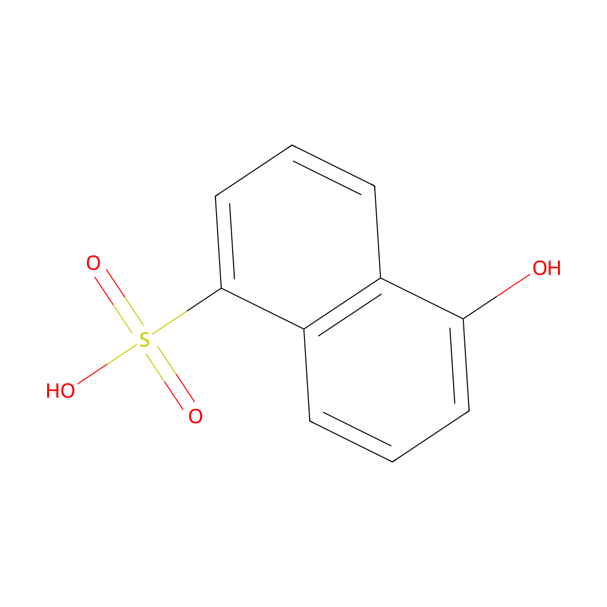 1-Naphthalenesulfonic acid, 5-hydroxy- molecular structure, CAS 117-59-9