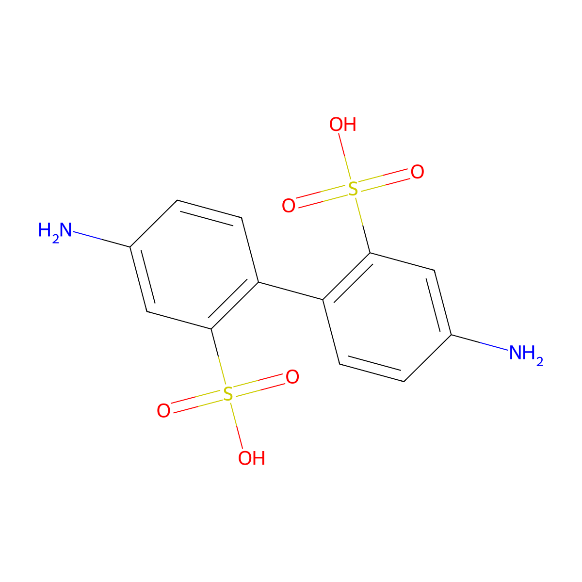 2,2'-Benzidinedisulfonic acid molecular structure, CAS 117-61-3