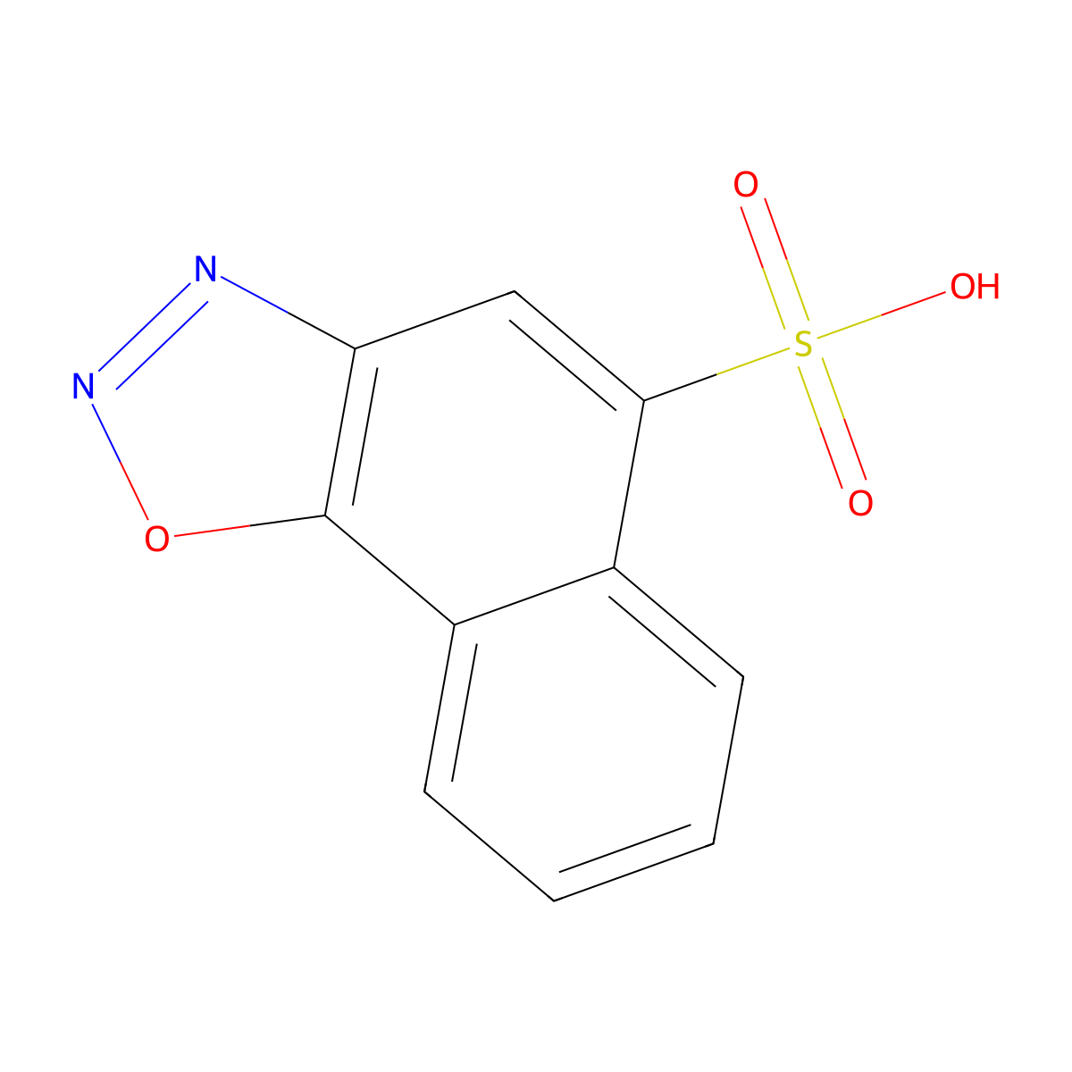 Naphth[2,1-d]-1,2,3-oxadiazole-5-sulfonic acid molecular structure, CAS 117-70-4